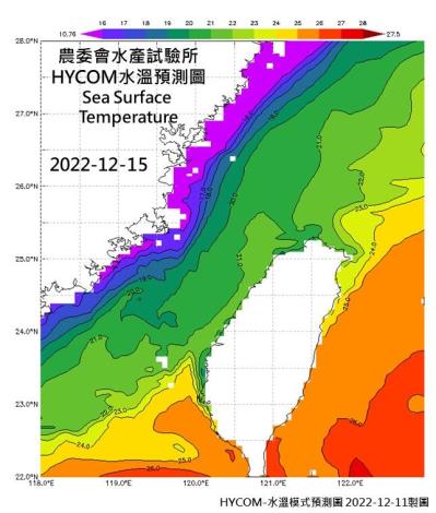HYCOM-2022烏魚汛期-水溫模式預測圖-20221215.JPG